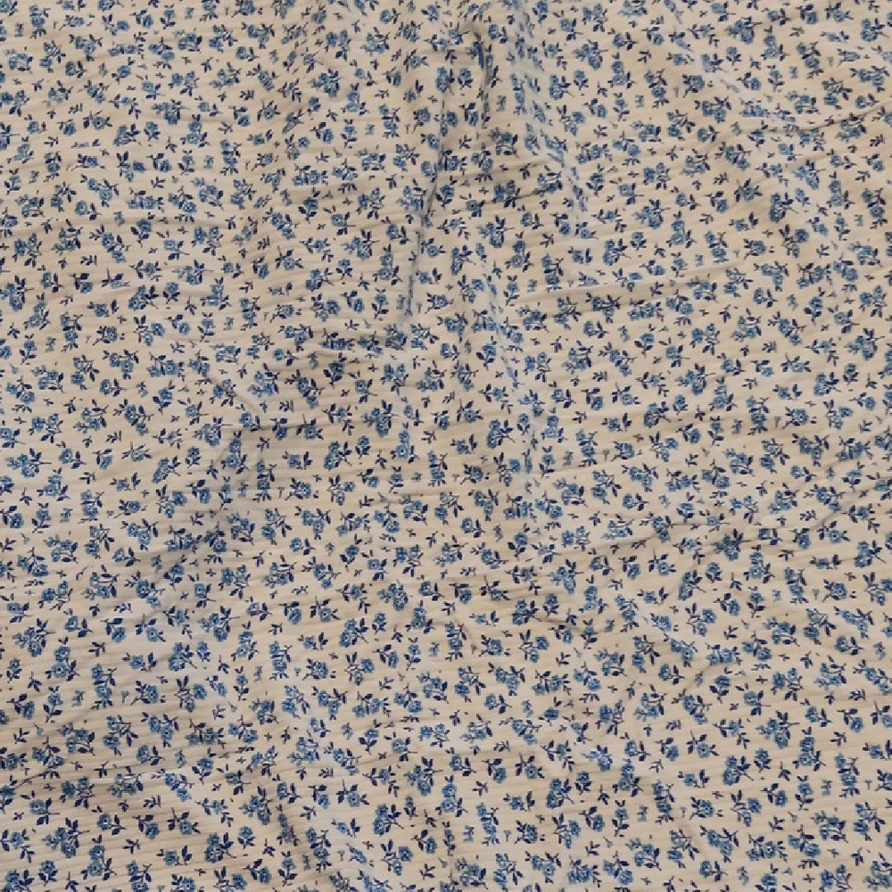 Posh Peanut Floral Blue and White Crib Sheet